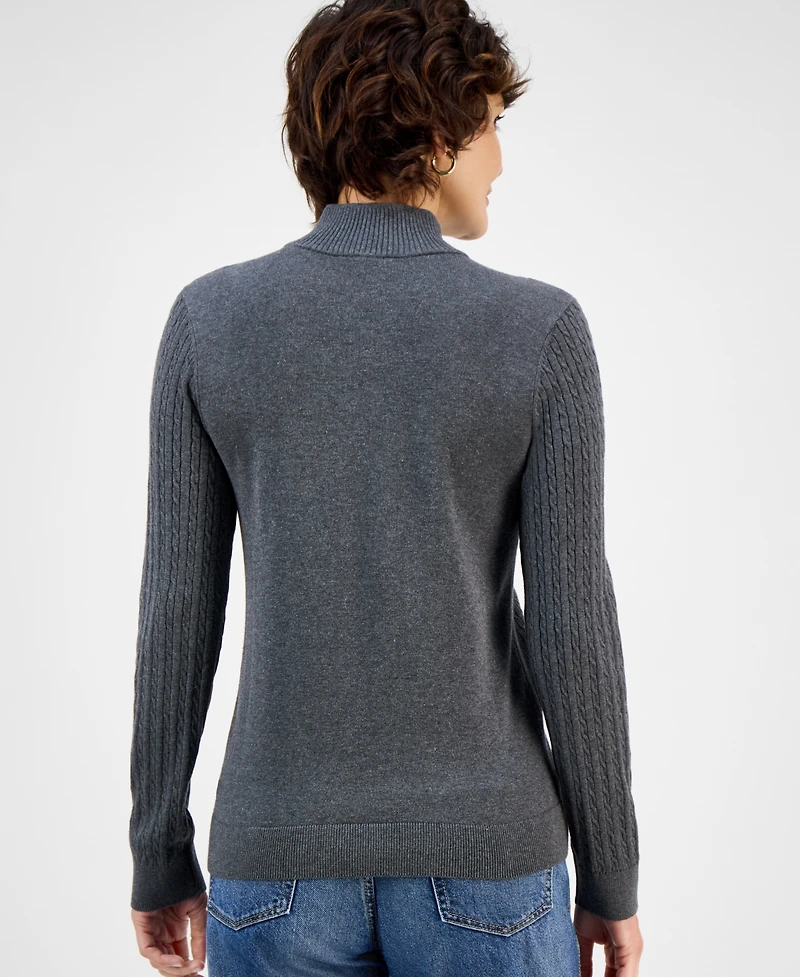 Nautica Jeans Women's Cotton Mock-Neck Sweater, Online Only