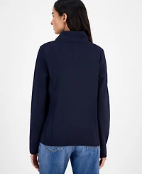 Nautica Jeans Women's Zip-Front Fleece Sweater jacket
