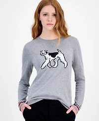 Tommy Hilfiger Women's Cotton Terrier Crewneck Sweater