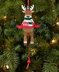 Holiday Lane Christmas Cheer Wood Deer Ornament, Macy's Exclusive