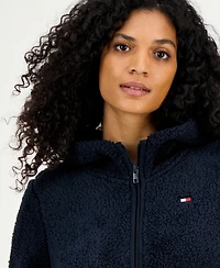 Tommy Hilfiger Women's Zip-Front Long-Sleeve Sherpa Jacket
