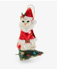 Holiday Lane Pets Santa Cat Ornament, Macy's Exclusive