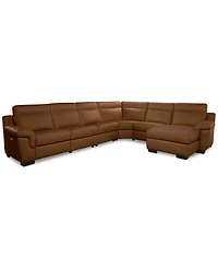 Julius Ii -Pc. Leather Chaise Sectional with 2 Power Recliners