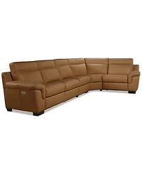 Julius Ii 5-Pc. Leather L Sectional with Power Recliners