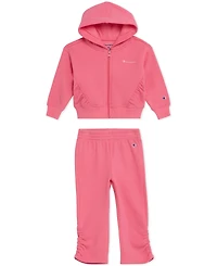 Champion Baby Girls 2-Piece Hoodie and Bootcut Pants Set