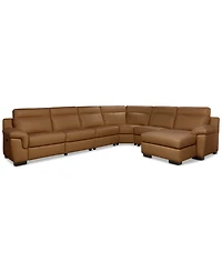 Julius Ii -Pc. Leather Chaise Sectional with 1 Power Recliner