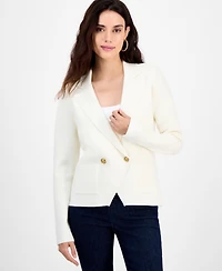 I.n.c. International Concepts Petite Double-Breasted Patch Pocket Sweater, Macy's Exclusive