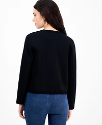 I.n.c. International Concepts Petite Structured Long-Sleeve Sweater Jacket, Macy's Exclusive