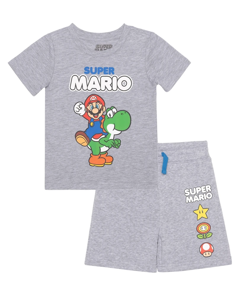 Mario Bros. Toddler Boys 2-Piece Crewneck T-Shirt and Shorts Set