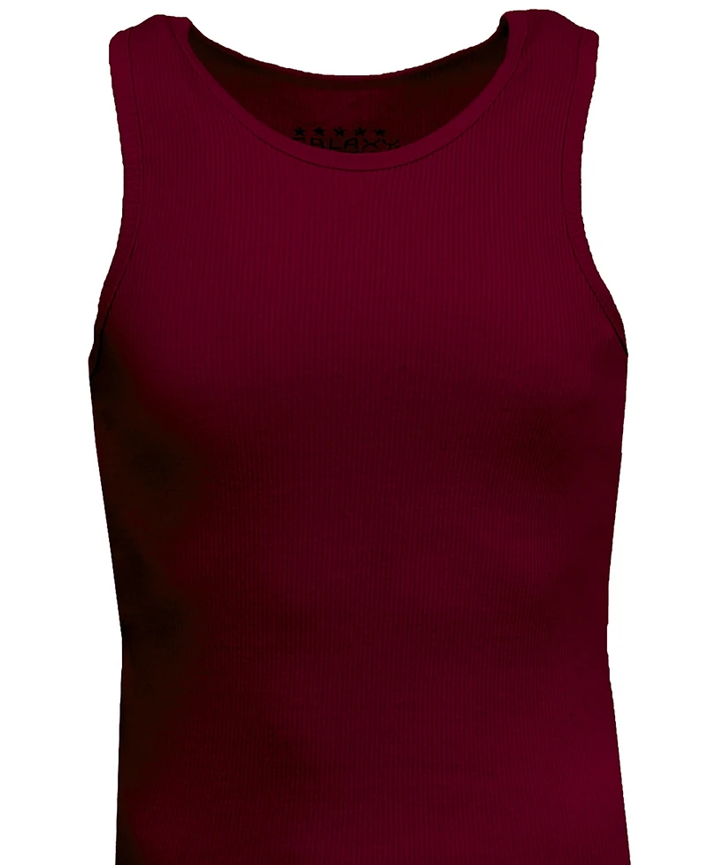 Galaxy By Harvic Men's Heavyweight Ribbed Tank Top