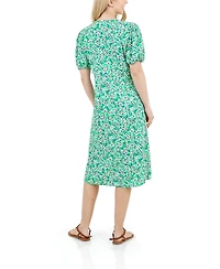 Fever Women's V-Neck Empire Waist Midi Dress