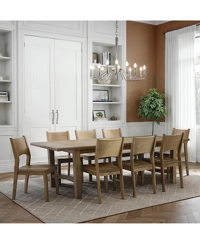 Nordic 9-Pc Dining Set (Table + 8 Side Chairs)