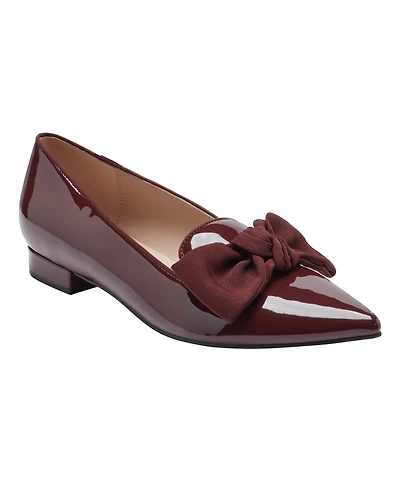 Bandolino Women's Auggie Bow Pointed Toe Tailored Loafers