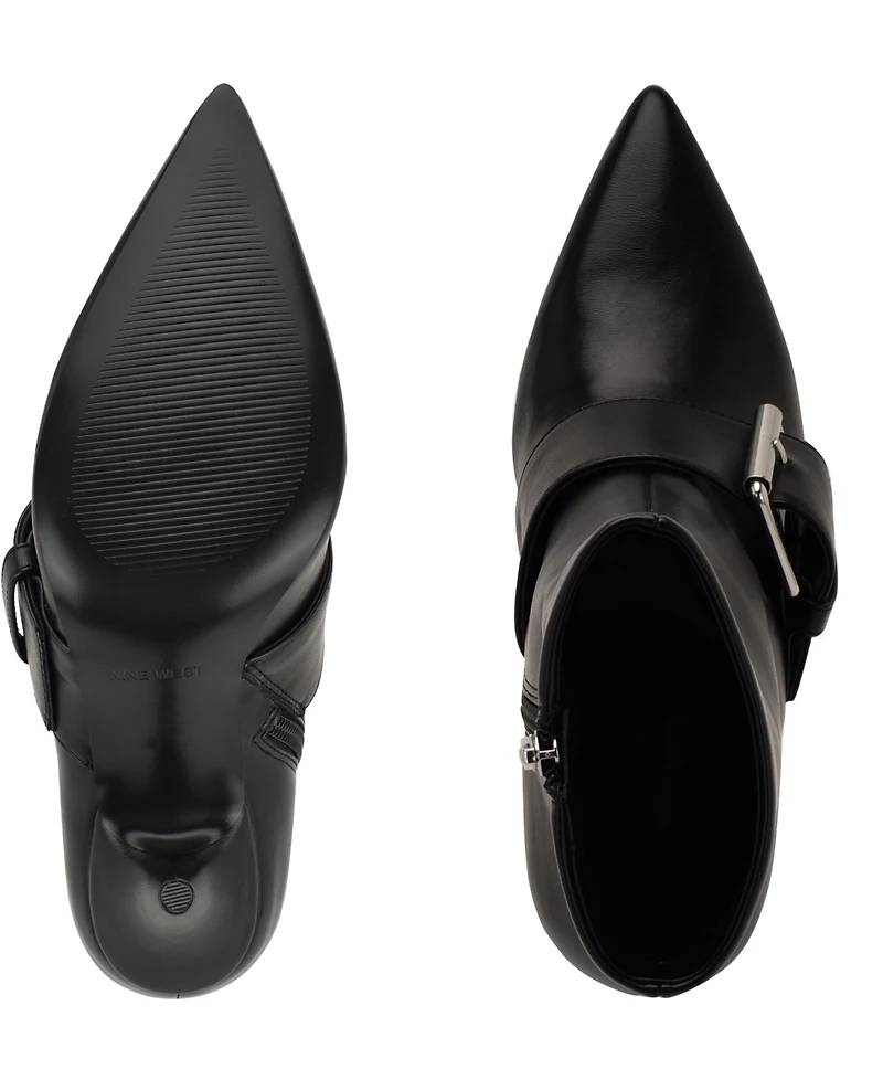 Nine West Women's Colin Buckle Strap High Ankle Booties
