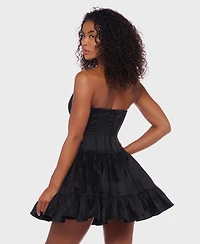 Alex & Sophia Juniors' Sleeveless Taffeta Fit Flare Dress