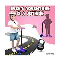 3-Wheel Foldable Kids Scooter - Child Toy Scooter with Built-in Led Wheel Lights, and Easy Maneuvering