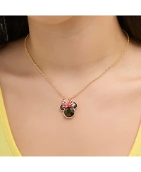 Fashion 16"+3" Minnie Mouse Necklace & Earrings Set -Imitation Yg Plt