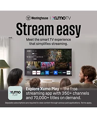 Westinghouse 43-inch Smart Tv, Fhd 1080P Xumo Tv w/Voice Remote, Flat Screen Led Television w/Apple Home kit, Wi-Fi & Mobile Connectivity