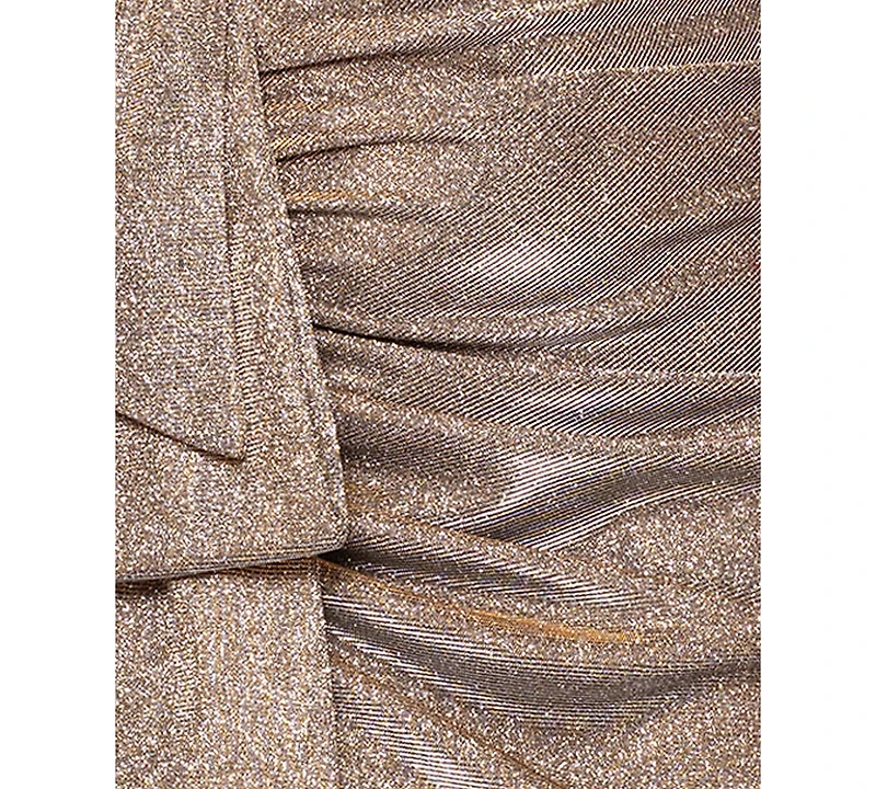 Xscape Plus Off-The-Shoulder Glitter Gown