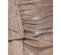 Xscape Plus Off-The-Shoulder Glitter Gown