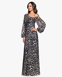 B&A By Betsy & Adam Women's Metallic One Shoulder Sheath Dress