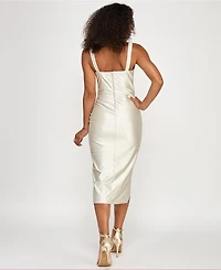 Emerald Sundae Juniors' Glittered Bodycon Dress