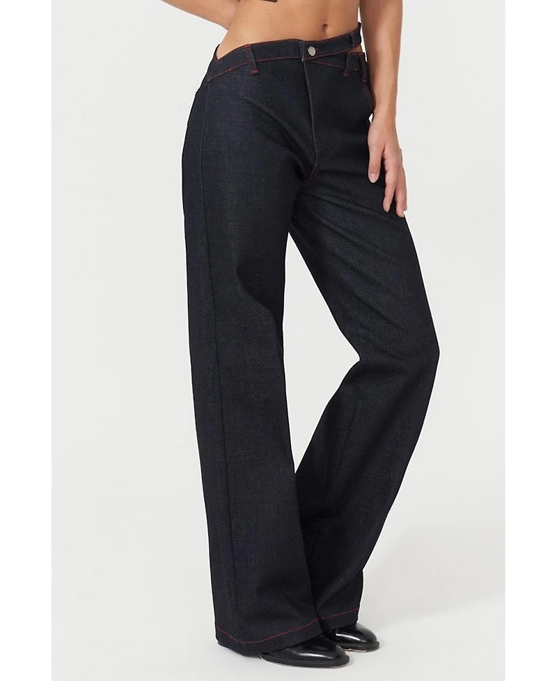 Jendue Davidson Asymmetric Belt Pants