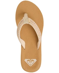 Roxy women's Porto Bling Round Toe Flat Sandals