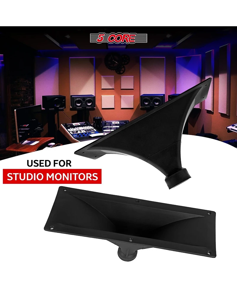 5 Core Waveguide Heavy Duty 3X7" 4Pcs Directivity Tweeter Exit Horn Throat Lens Easy Installation