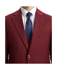 Stacy Adams Men's Hybrid-Fit 3pc Notch Lapel Suit Set, Jacket Vest and Pants