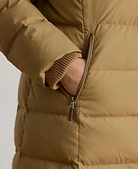 Lauren Ralph Plus Faux-Fur-Trim Hooded Puffer Coat