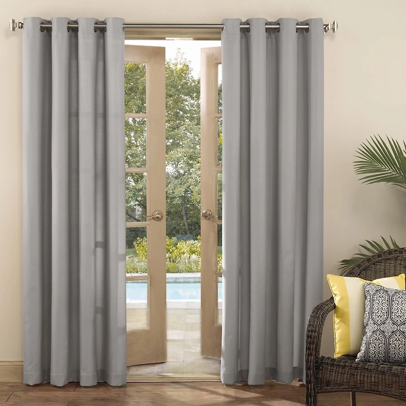 Sailor Indoor/Outdoor Uv Protectant Room Darkening Grommet Curtain Panel