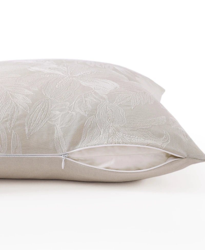 Tommy Bahama Island Estate Embroidered Floral Decorative Pillow, 20" X 20"