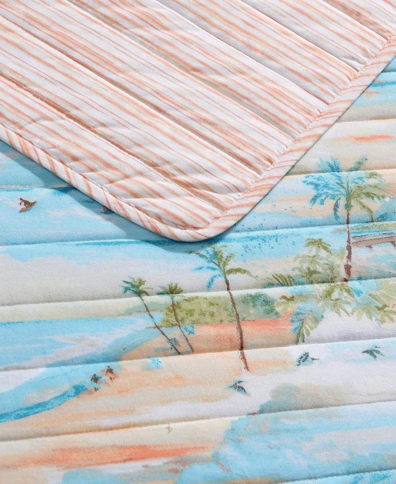 Closeout! Tommy Bahama Bon Voyage Cotton Reversible 3-Pc. Quilt Set