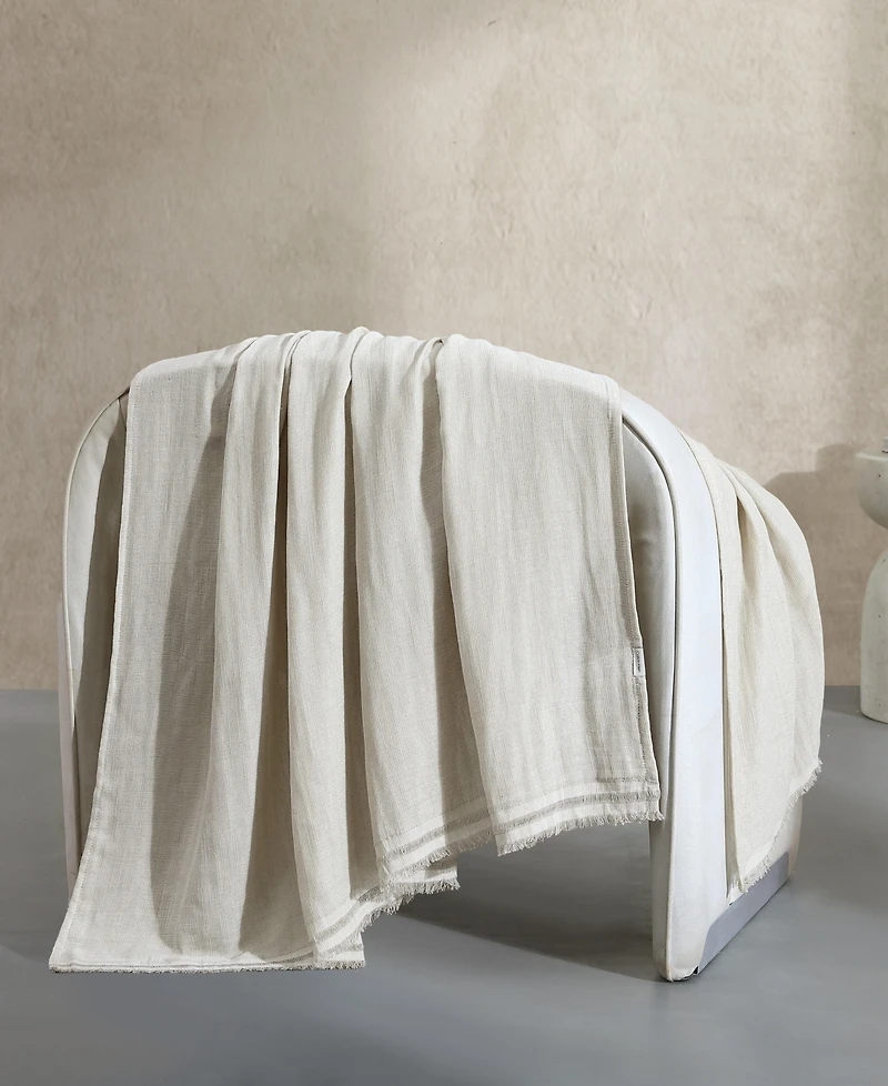 Calvin Klein Fine Weave Throw, 70" x 60"