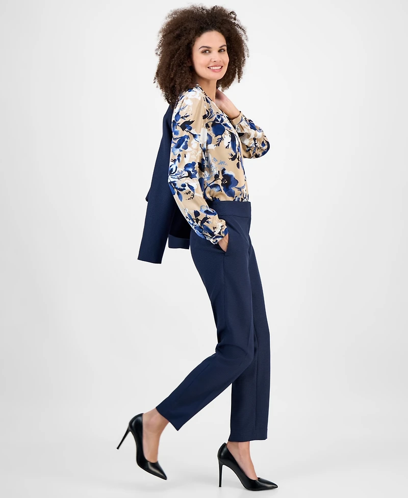 Kasper Women's Stretch Crepe Slim Leg Pant, Regular & Petite Sizes