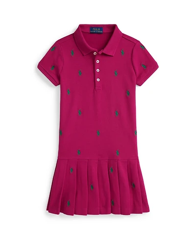 Polo Ralph Lauren Toddler and Little Girls Pony Stretch Mesh Dress