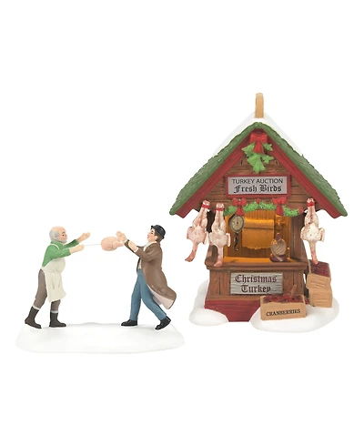 Department 56 Dressed Turkey Auction, Set of 2