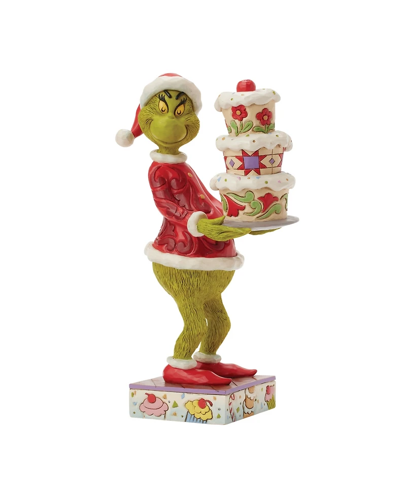 Jim Shore Grinch with Grinchy Cake