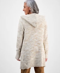 Style & Co Petite Hooded Open-Front Long Cardigan, Macy's Exclusive