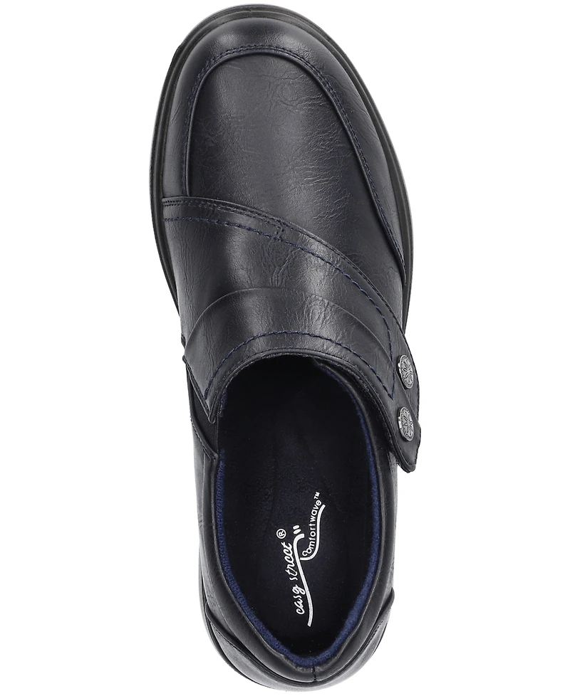 Easy Street Women's Joy Comfort Hook and Loop Flats