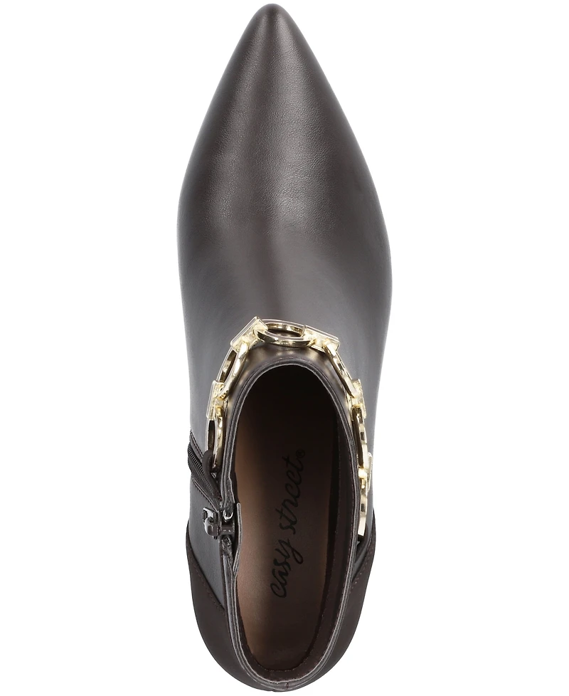 Easy Street Women's Jinx Ankle Zipper Dress Booties