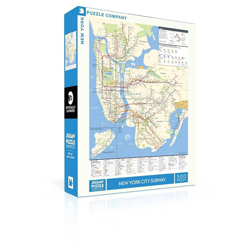 New York Puzzle Company New York Subway Map 500 Piece Puzzle