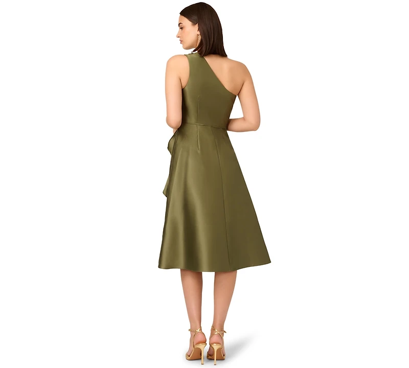 Adrianna Papell Women's One-Shoulder Fit & Flare Midi Dress