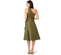 Adrianna Papell Women's One-Shoulder Fit & Flare Midi Dress