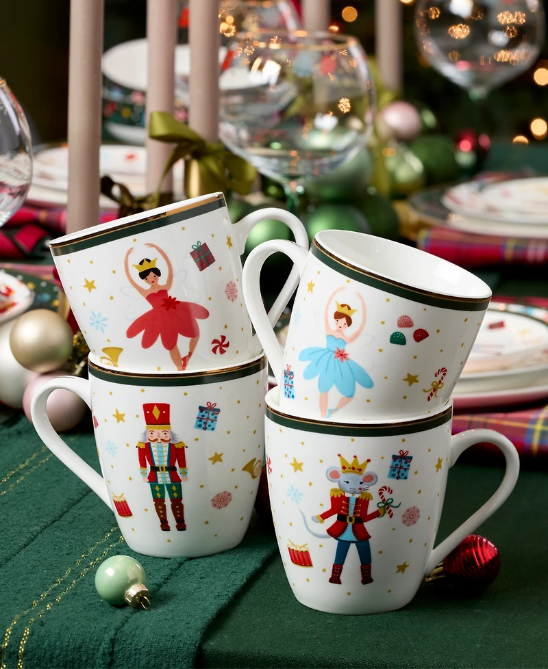 Lenox Nutcracker Ballet Mugs, Set of 4