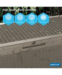 Mondawe 100 Gallon Wicker Resin Deck Box