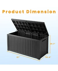 Mondawe 180 Gallon Weather Resistant Outdoor Storage Box For Decks