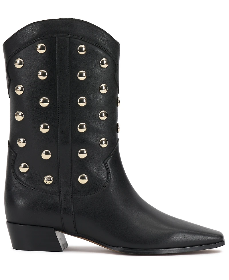 Vince Camuto Women's Prilie Studded Snip-Toe Western Boots