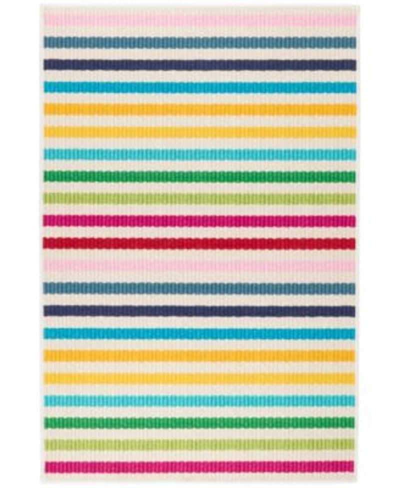 Dash Albert Rugs By Annie Selke Rainbow Stripe Machine Washable Da2052 Rug Collection